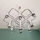 Large geometric chandelier in chrome metal, design by G. Sciolari, 1970.