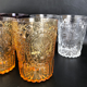 12 old mold glass glasses