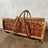 Rattan log basket