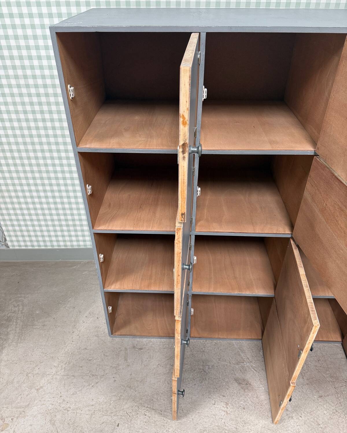 Large patinated locker cabinet (renovated)