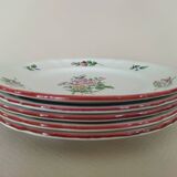 5 assiettes à cake "Réverbère fin" KG Lunéville