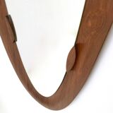 Oval Wall Mirror with a Beech Frame, Italy