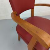 Vintage red bridge chair
