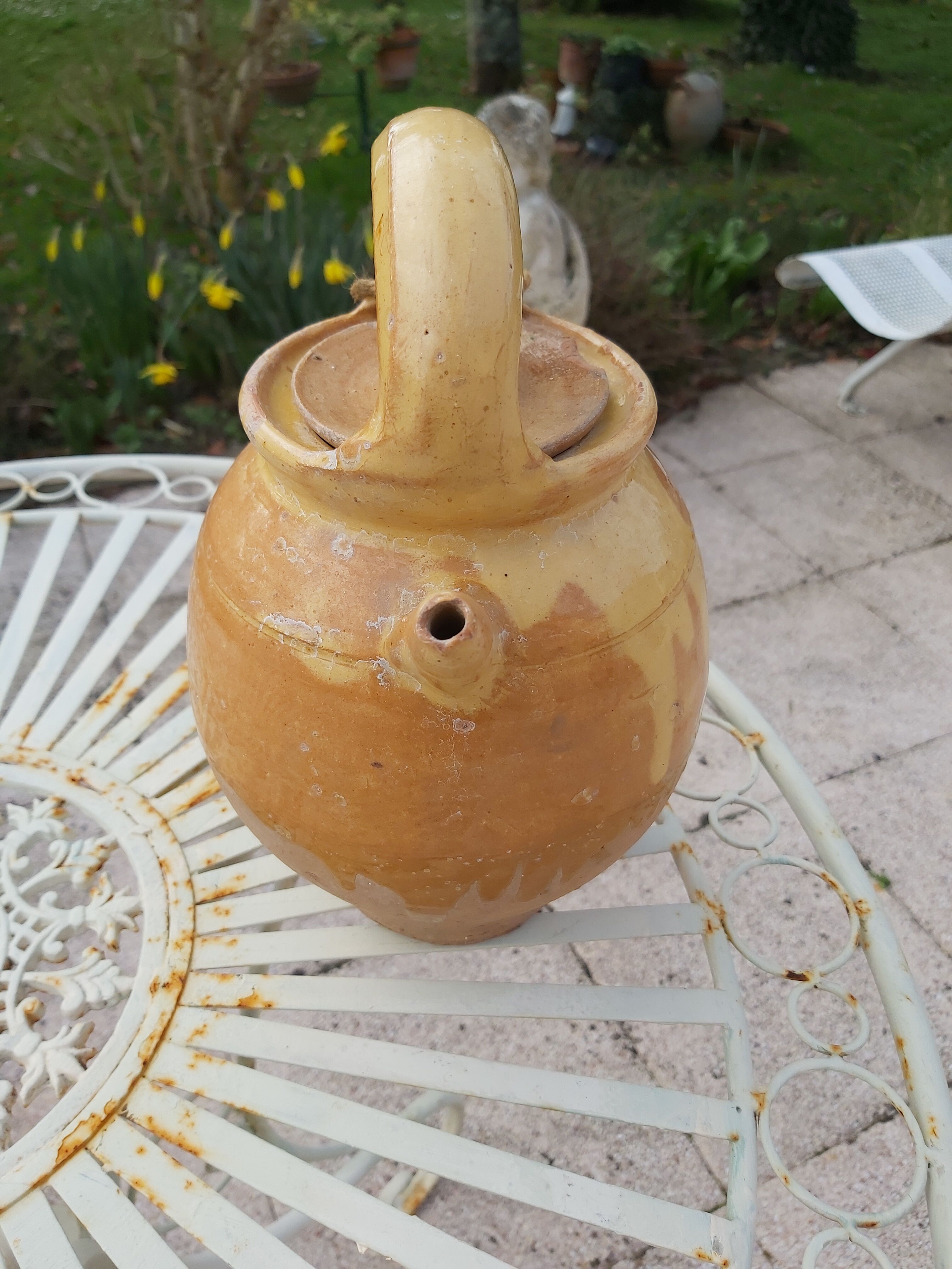 Glazed terracotta gargoulette