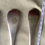 Silver-plated forks with hallmarks