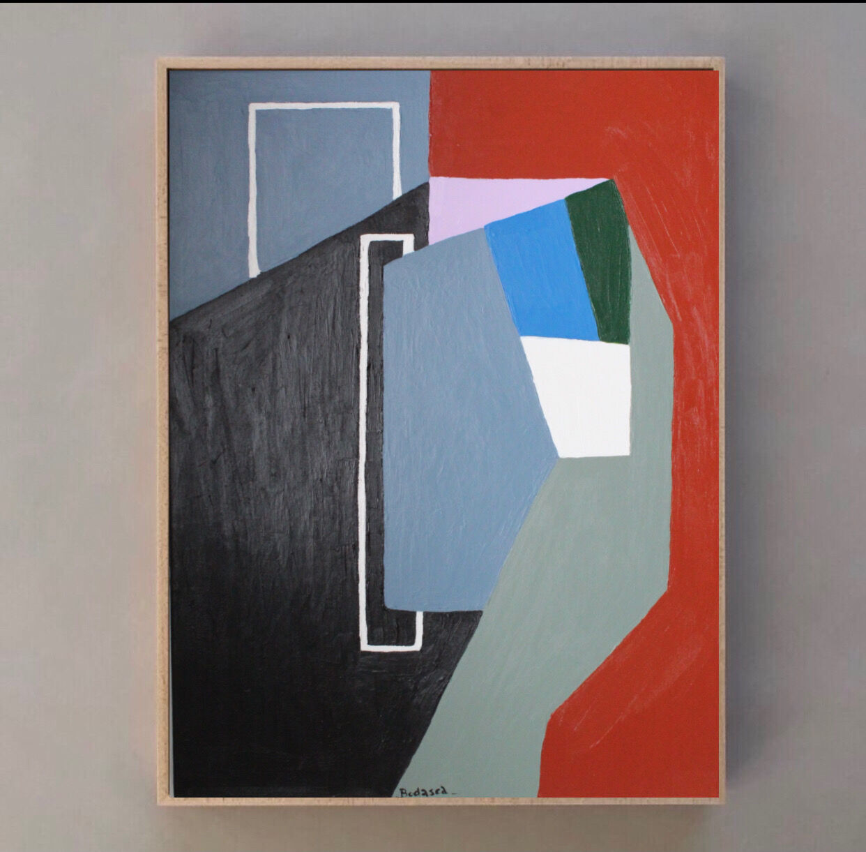 Peinture originale Perspectives rouille