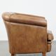 Fauteuil club en cuir de vachette couleur cognac clair
