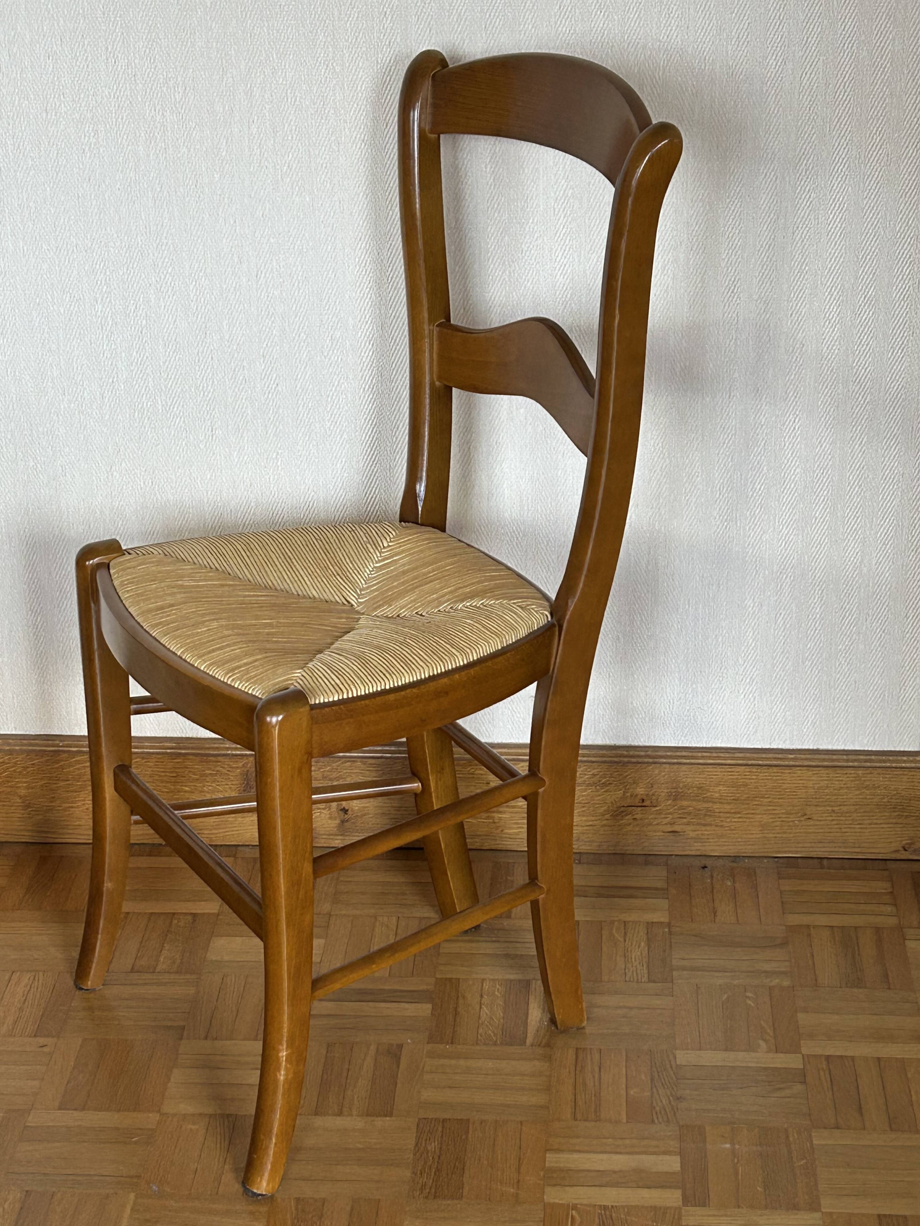 Cherry wood dining chairs