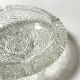 Ashtray/trinket tray in cut and textured crystal glass, circa 1970