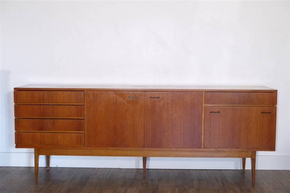 Vintage Scandinavian teak sideboard from the 1960s
