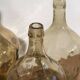 Antique brown demijohns (circa 1920). 3-piece set #13