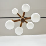 Wooden pendant lamp, 1970s