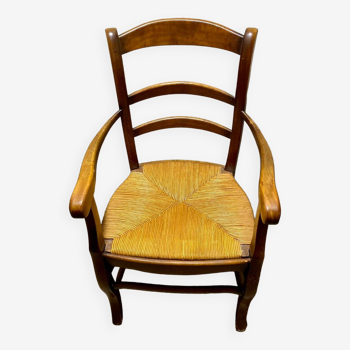 Fauteuil de campagne paillé