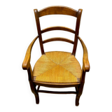 Straw country armchair