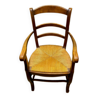 Fauteuil de campagne paillé