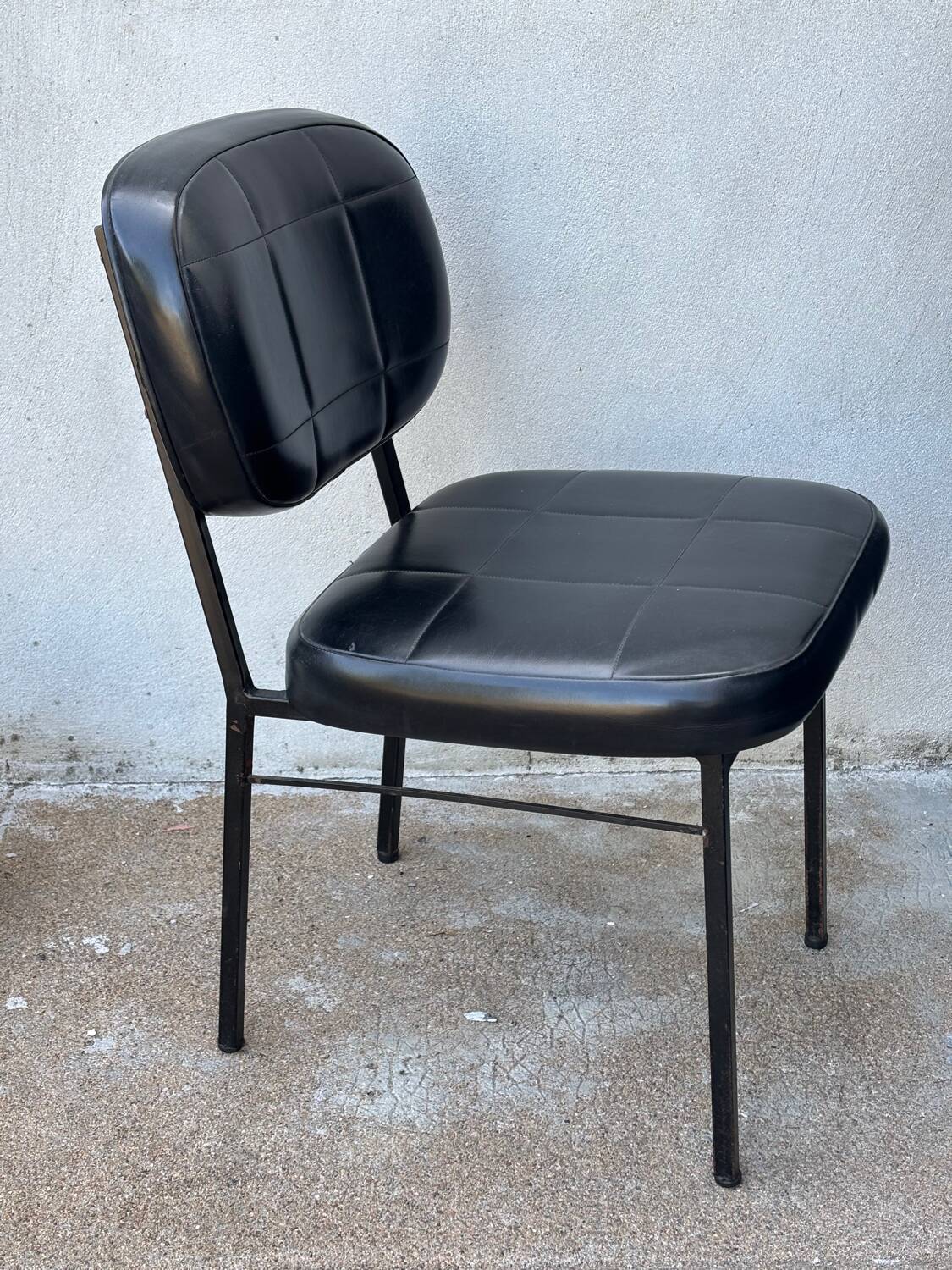 Modernist leatherette armchair