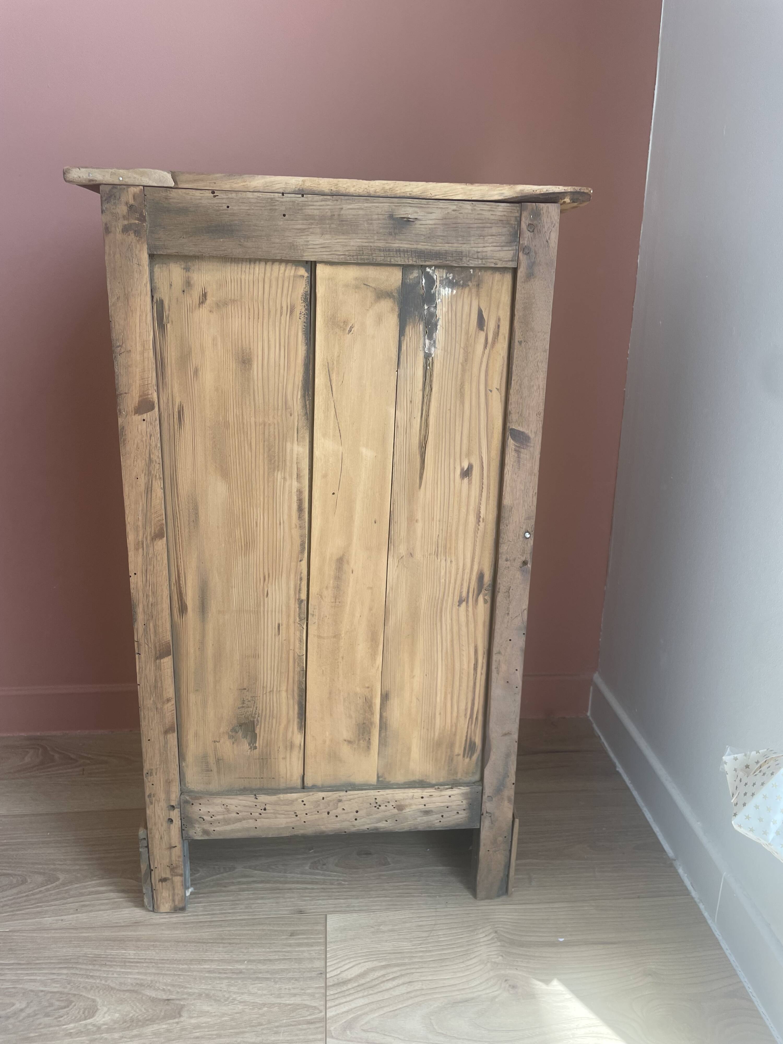 Bedside table / side table old solid wood (oak)