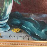 Oil on canvas bouquet of flowers