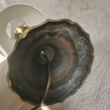 Regency candle holder in polished bronze work XIX th, mounted in lamp
