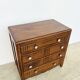 Small chest of drawers with 4 drawers — solid wood, Art Deco patterns, France 1950s