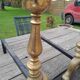 Pair of old brass chenets