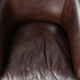 Set of two cowhide club armchairs in good condition with a English design