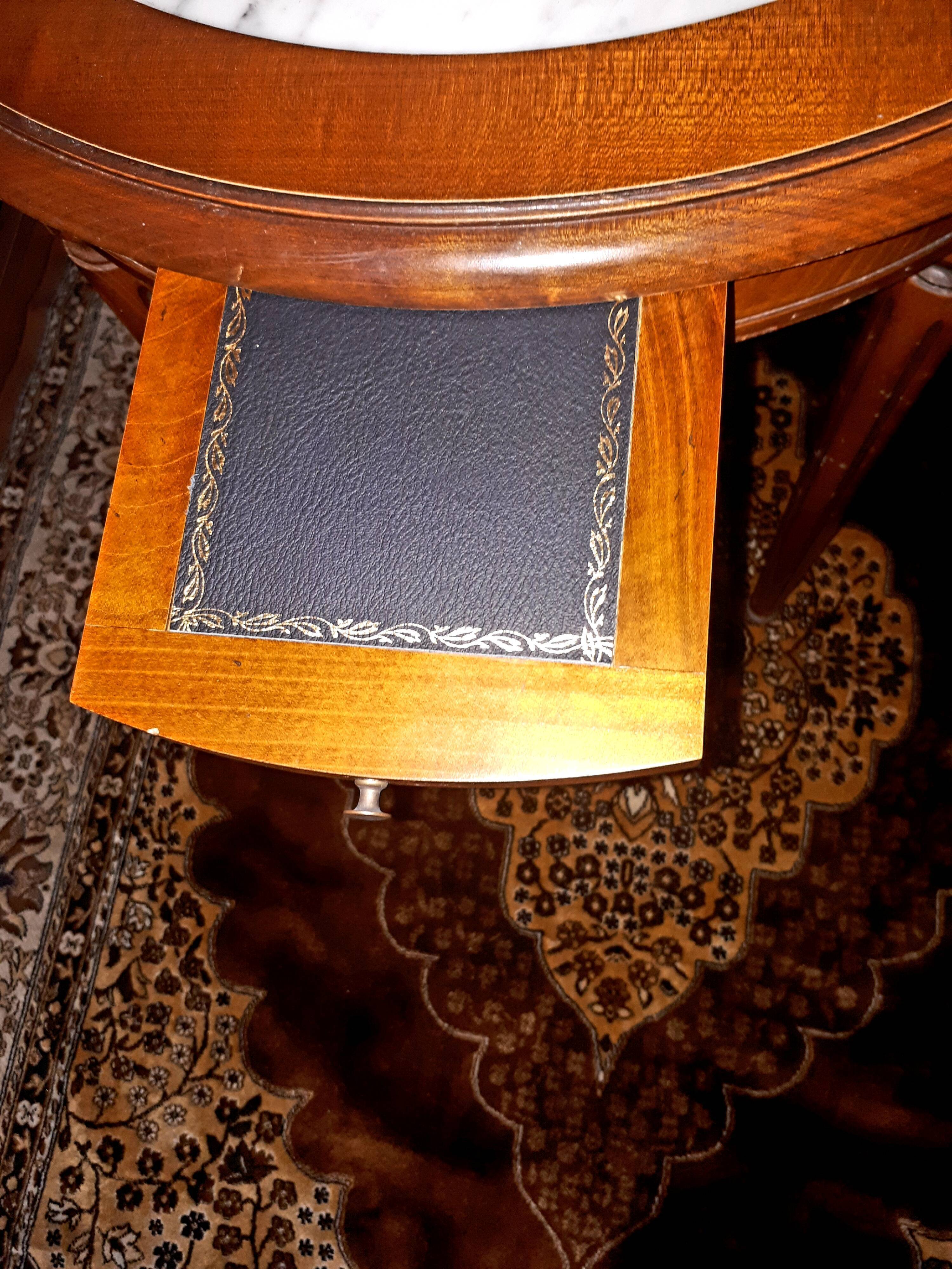 Louis XVI style mahogany pedestal games table
