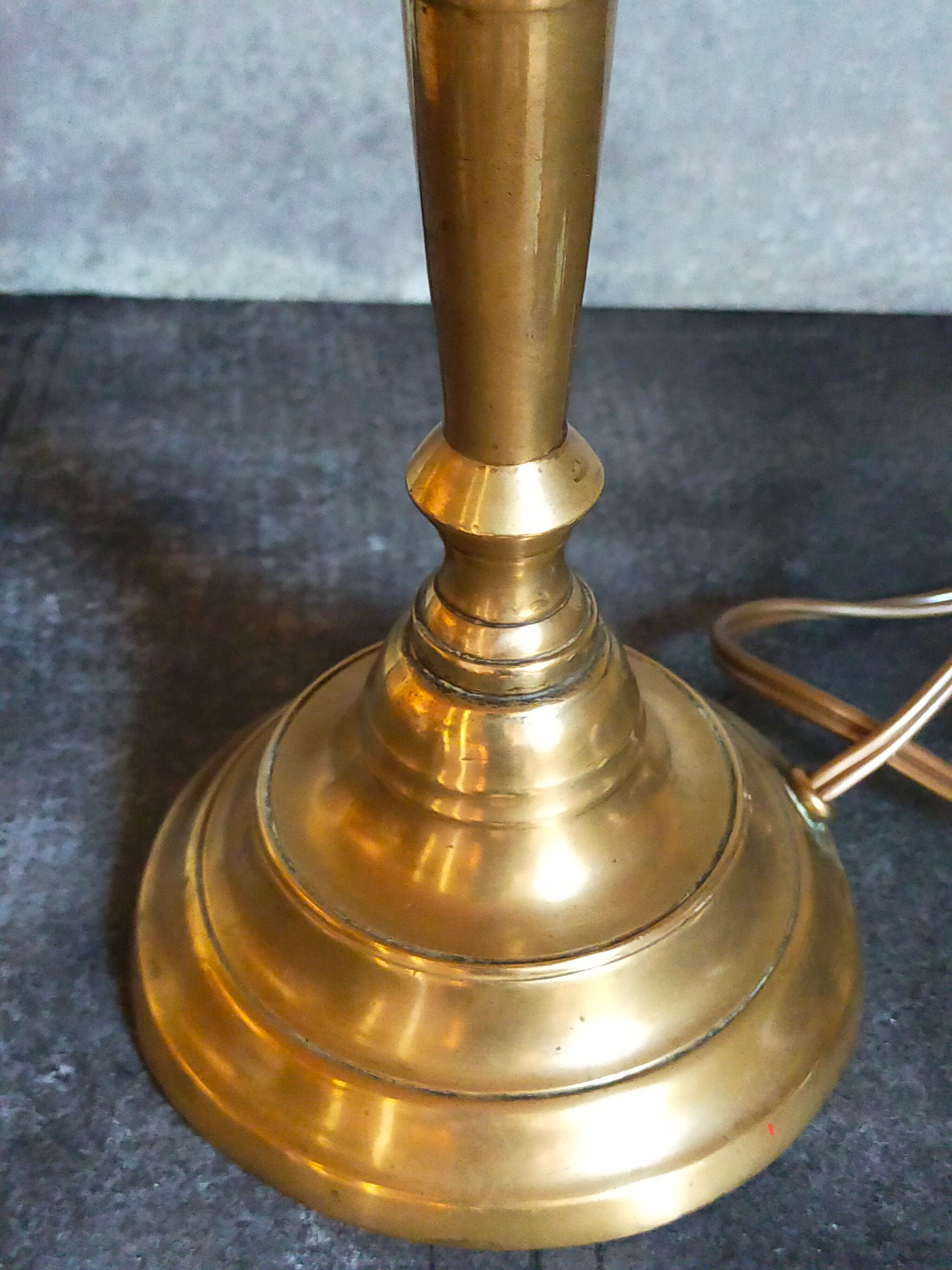 Old solid brass lamp base