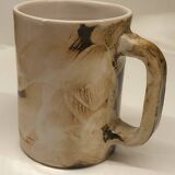 Four enameled ceramic cups Galerie Palissy in Vallauris