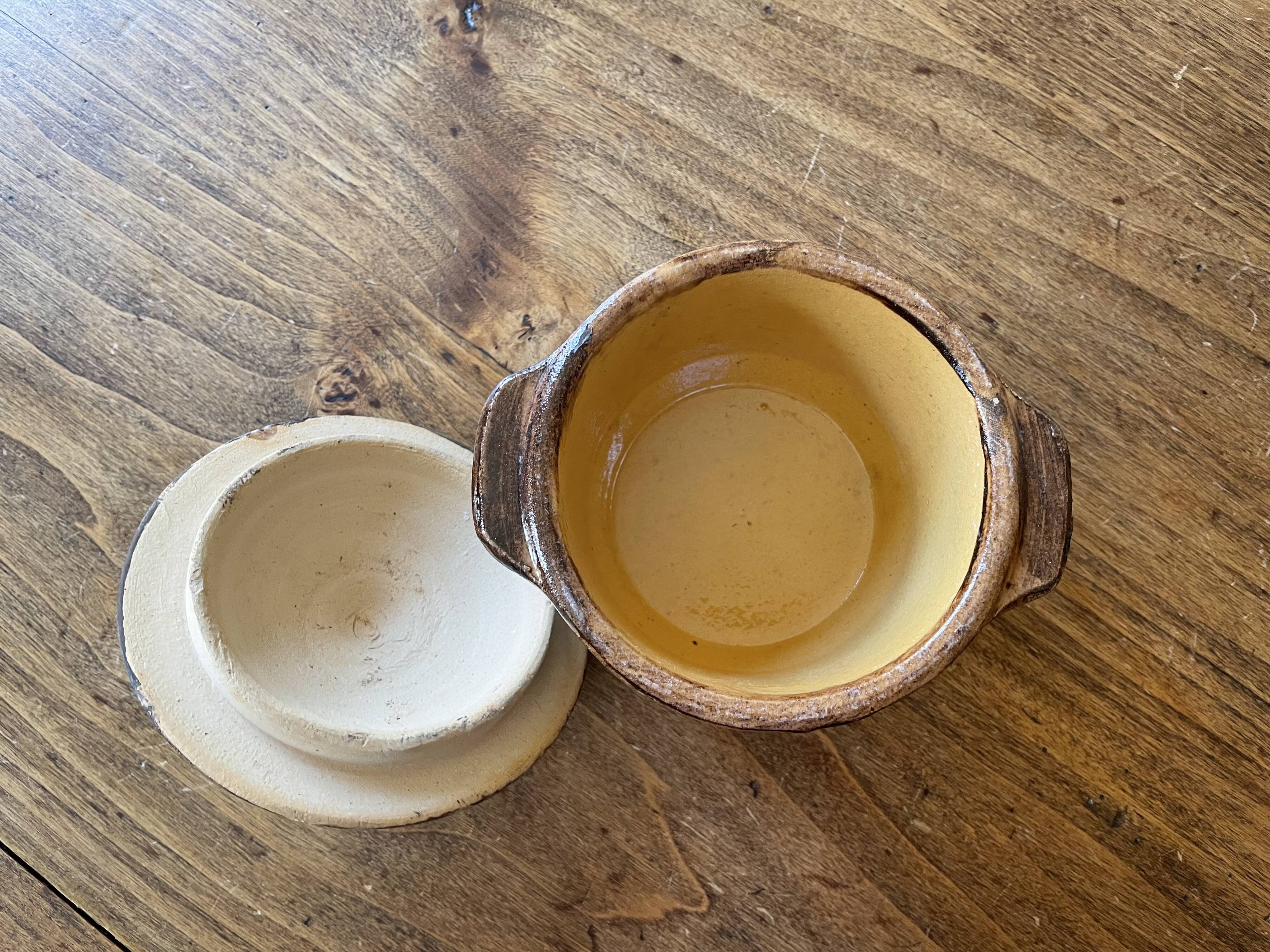 Small Alsatian pot in glazed ceramic