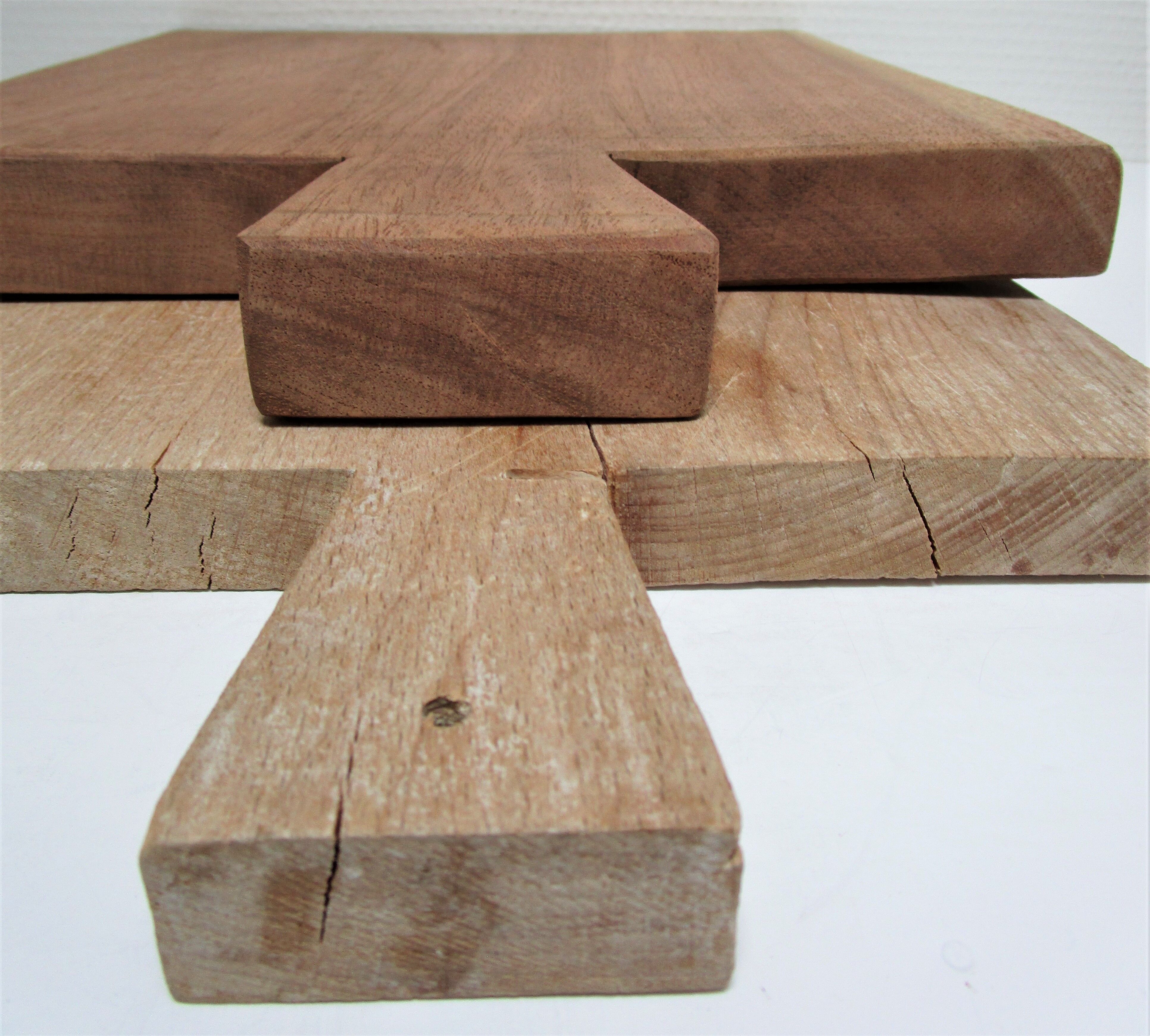 Two vintage solid wood cutting boards XL