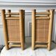 Pair of bedside lamps in rattan bamboo 70s