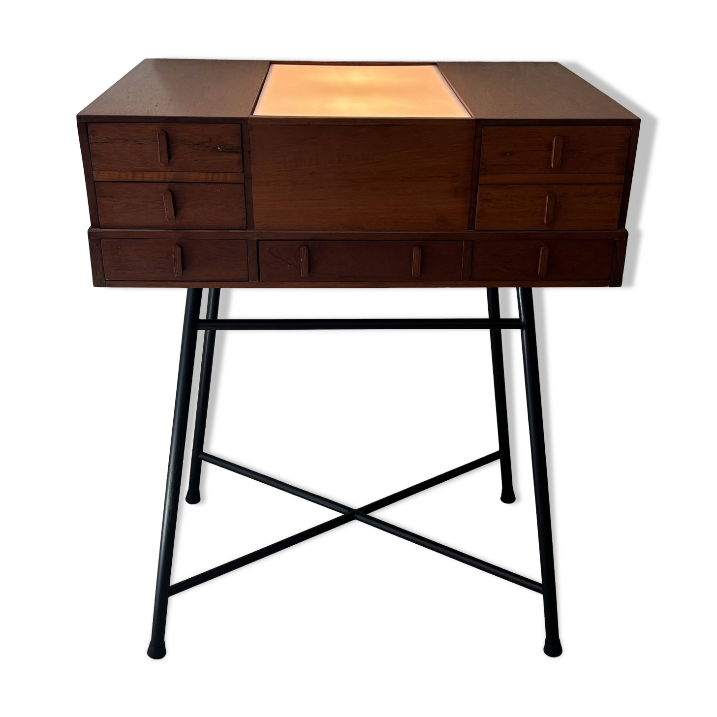 Reading lamp furniture with slides