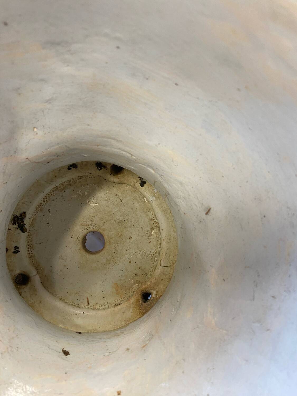 Cache-pot, antique blue earthenware vase