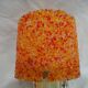 Pair of vintage applique in orange and brass perspex