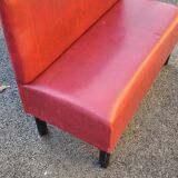 Vintage red bistro bench