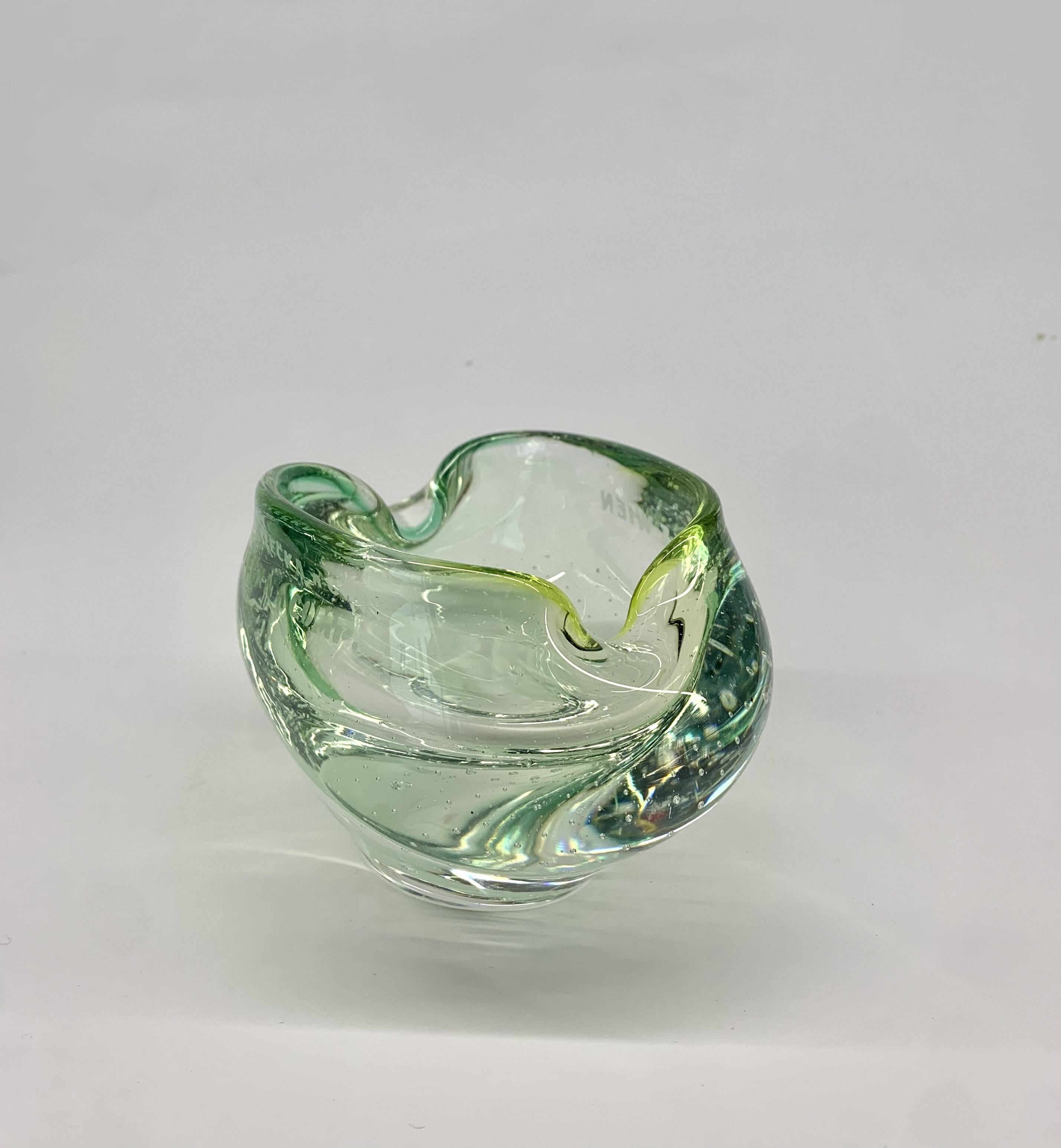 Bowl by Jozef Hospodka for Chribska Sklarna, 1960