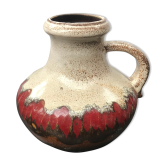 Former Pitcher SCHEVRICH Ceramics GERMANY Beige Brown Red Vintage