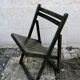 Black wooden folding chair