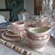 Staffordshire cups, saucers, plates and milk jar