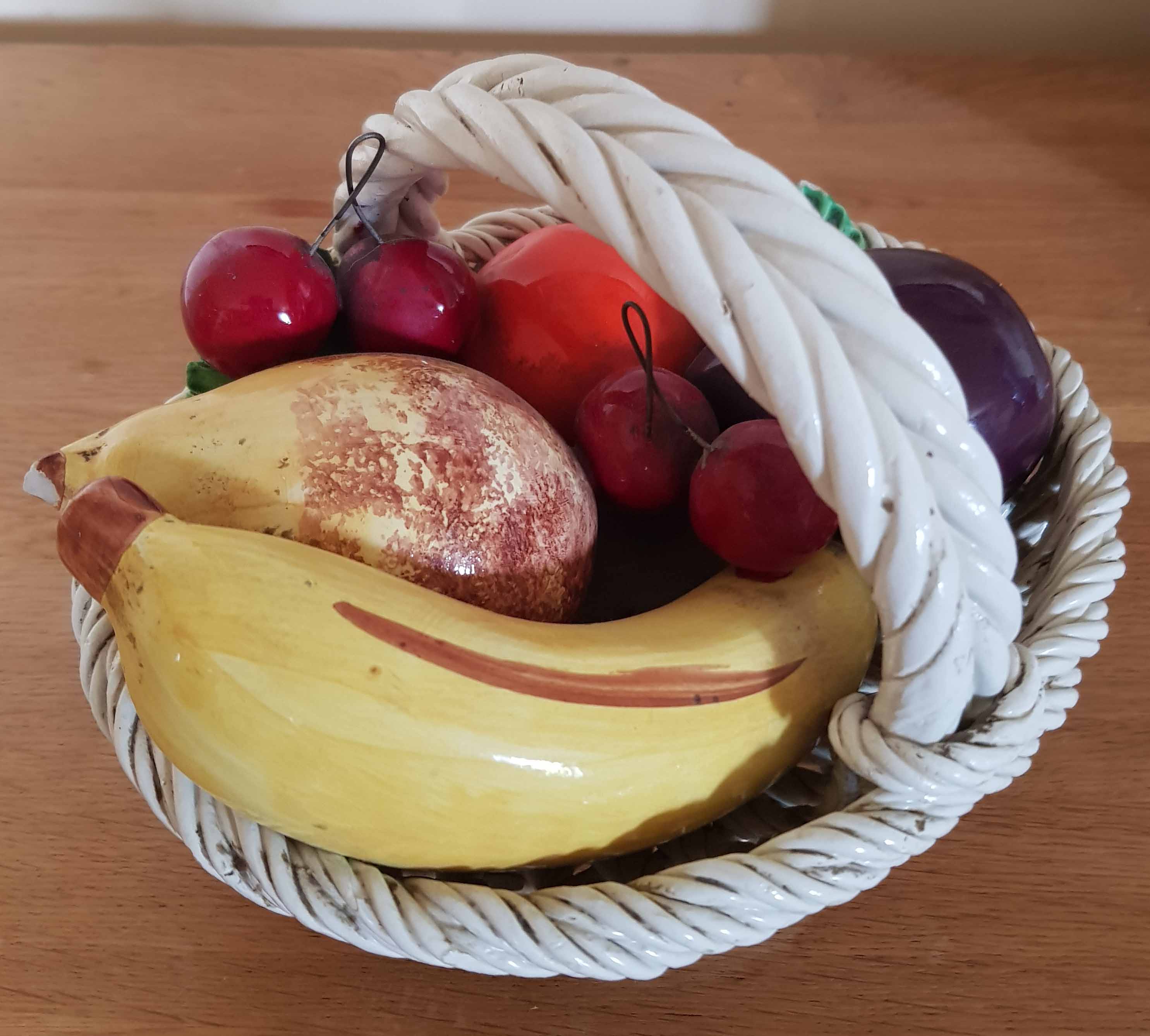 Vintage Ceramic Fruit Basket