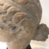 Bust Greek goddess marble base 1970