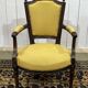 Louis XVI style armchair in beech, late 19th century