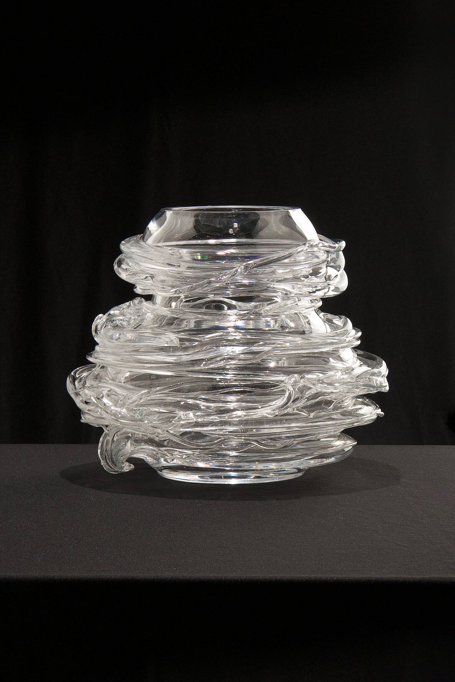 'Drop Honey' Vase in Crystal Glass - Sem Schanzer (as l'Anverre)