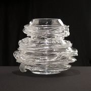 Vase 'Drop Honey' en verre cristal - Sem Schanzer (comme l'Anverre)