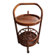 Rattan castor trolley