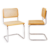 Pair of vintage Cesca chairs in light wood - Italy 1990s