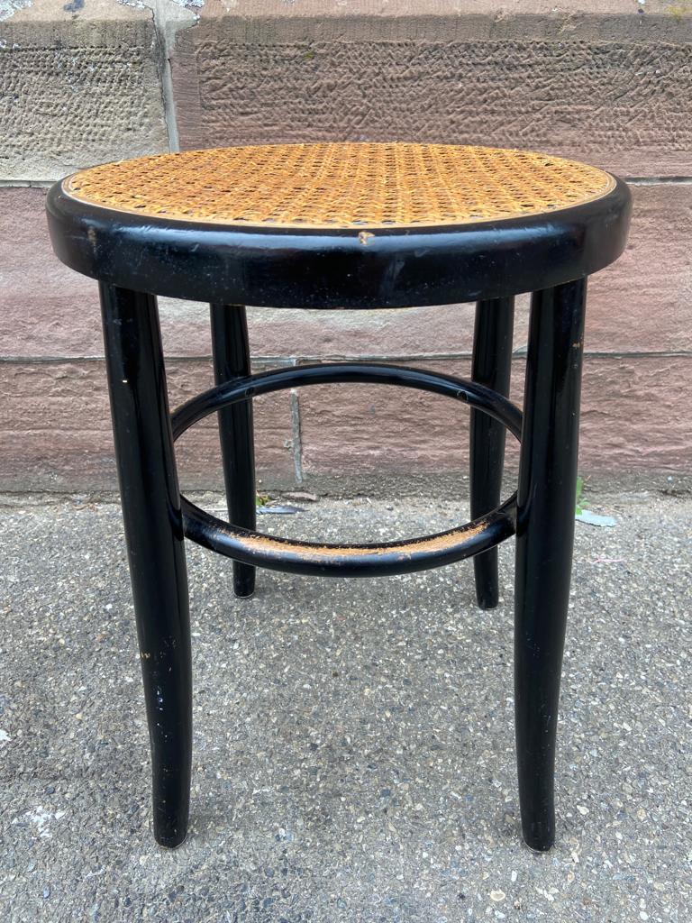 Thonet type curved wooden piano stool