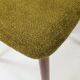Set of 4 dining chairs in sauvage green bouclé Scandinavian design.