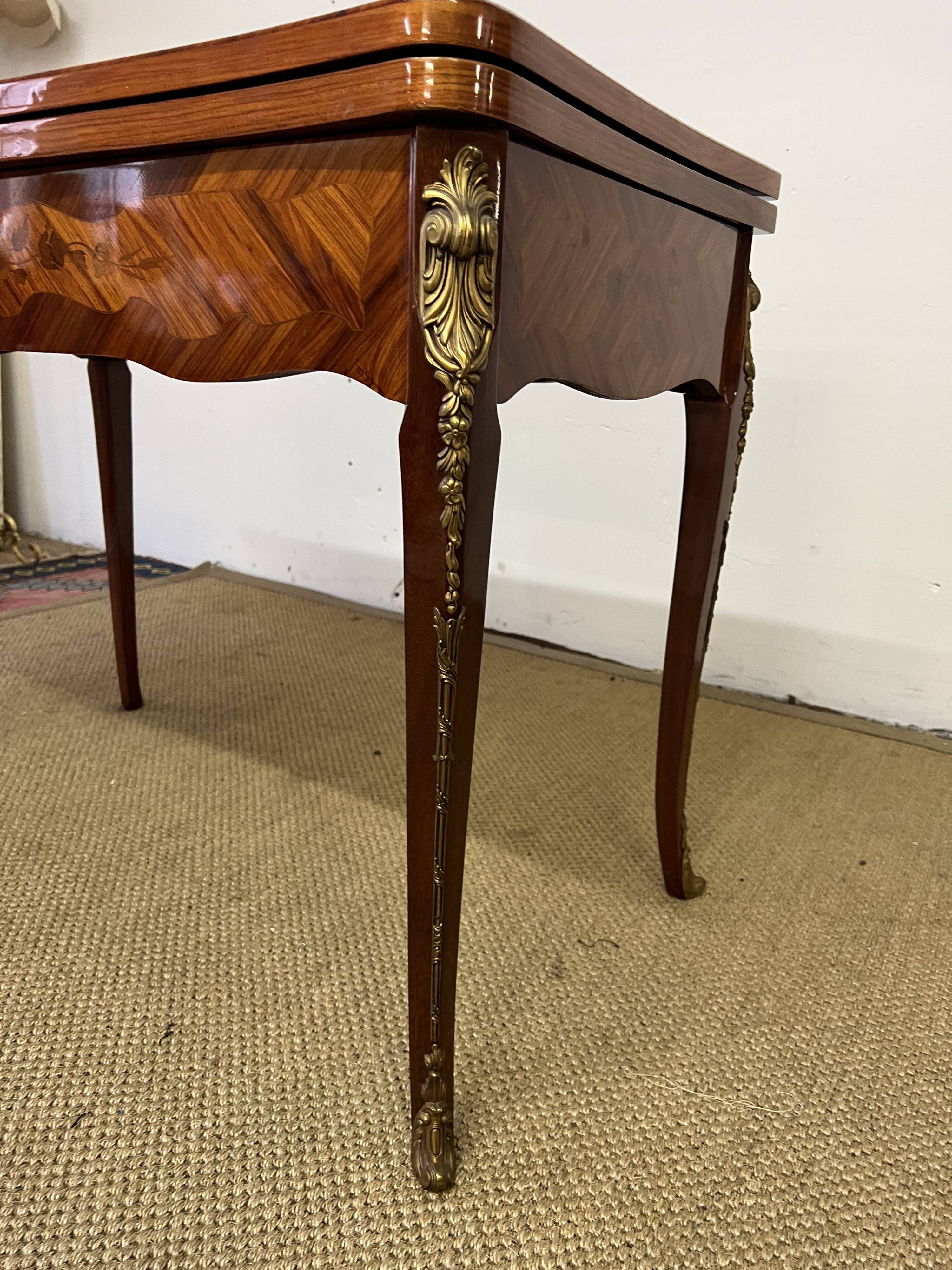 19th century floral marquetry games table